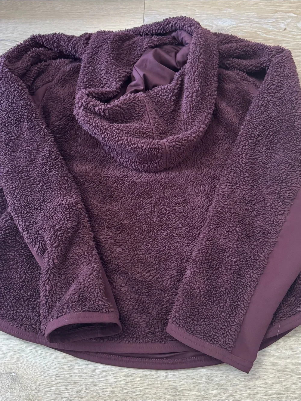 Nike Plush Maroon Sherpa Pullover